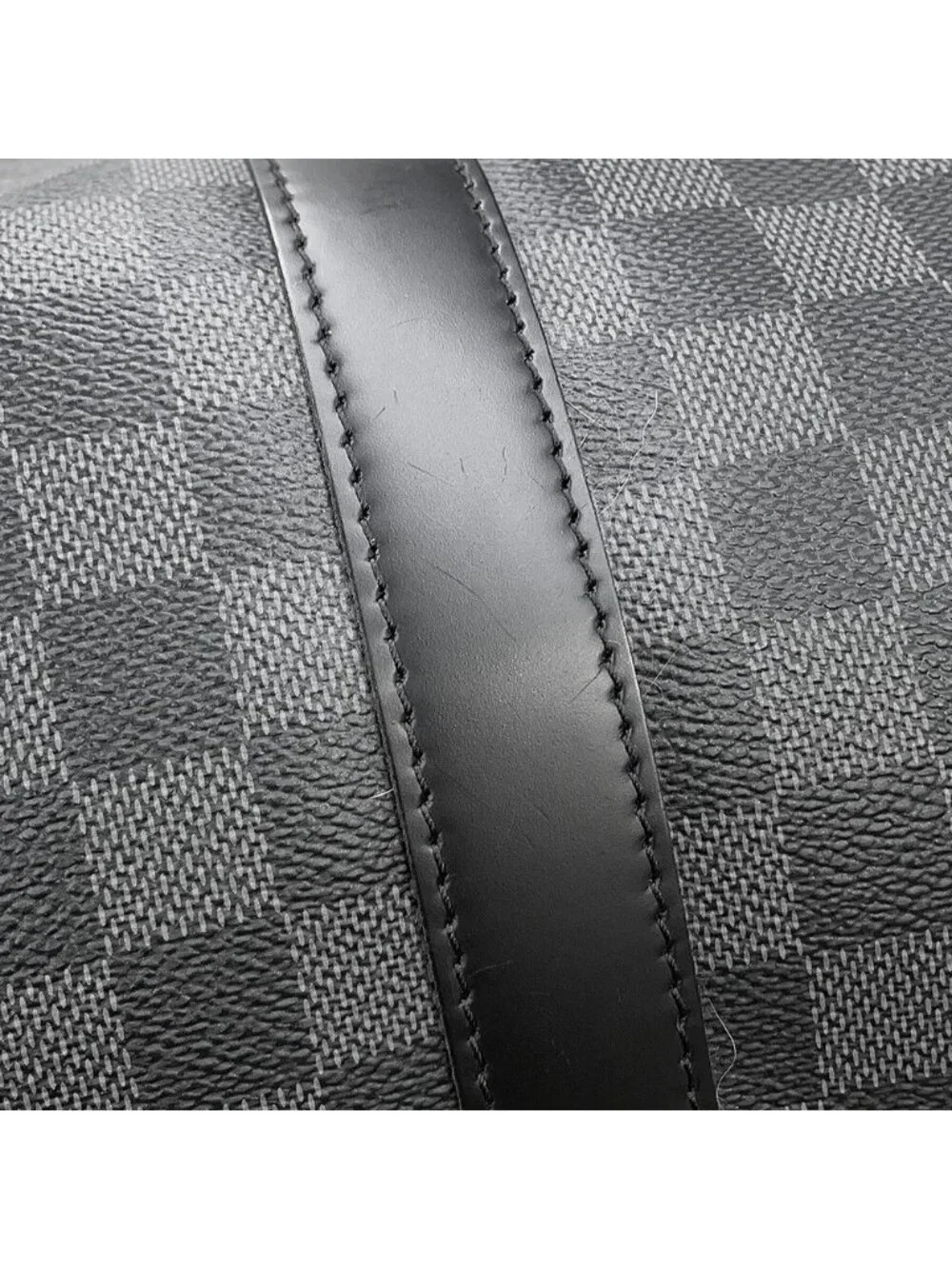 Louis Vuitton Boston Bag Damier Graphite Keepall Bandouliere 55 Travel Black